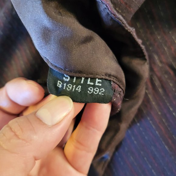 Zinc Women’s Pinstripe Pants Maroon Sz 5 With Red, & Gold/Yellow Stripes - Picture 8 of 8